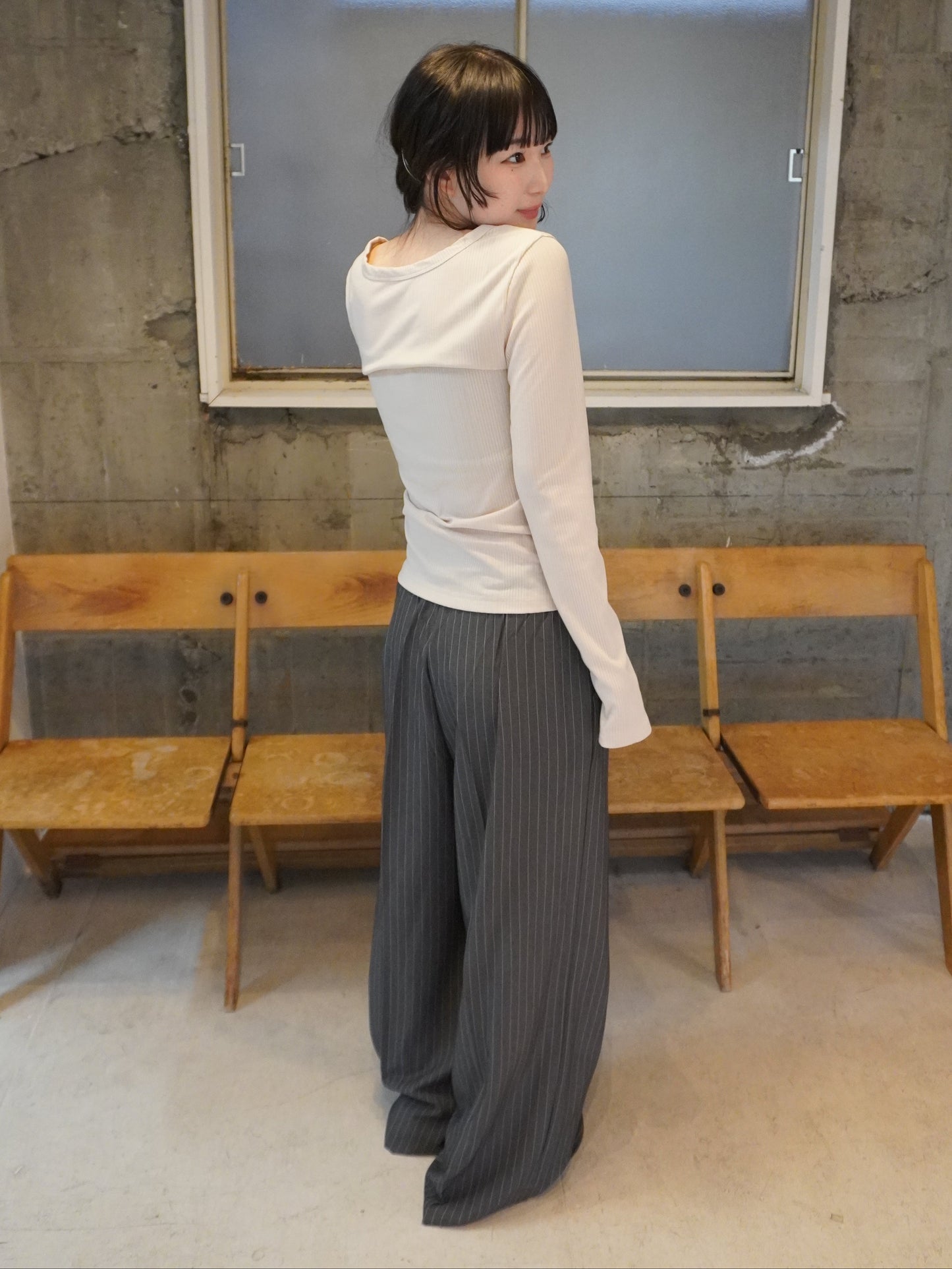 ボタンリブカットソー DPB85474
