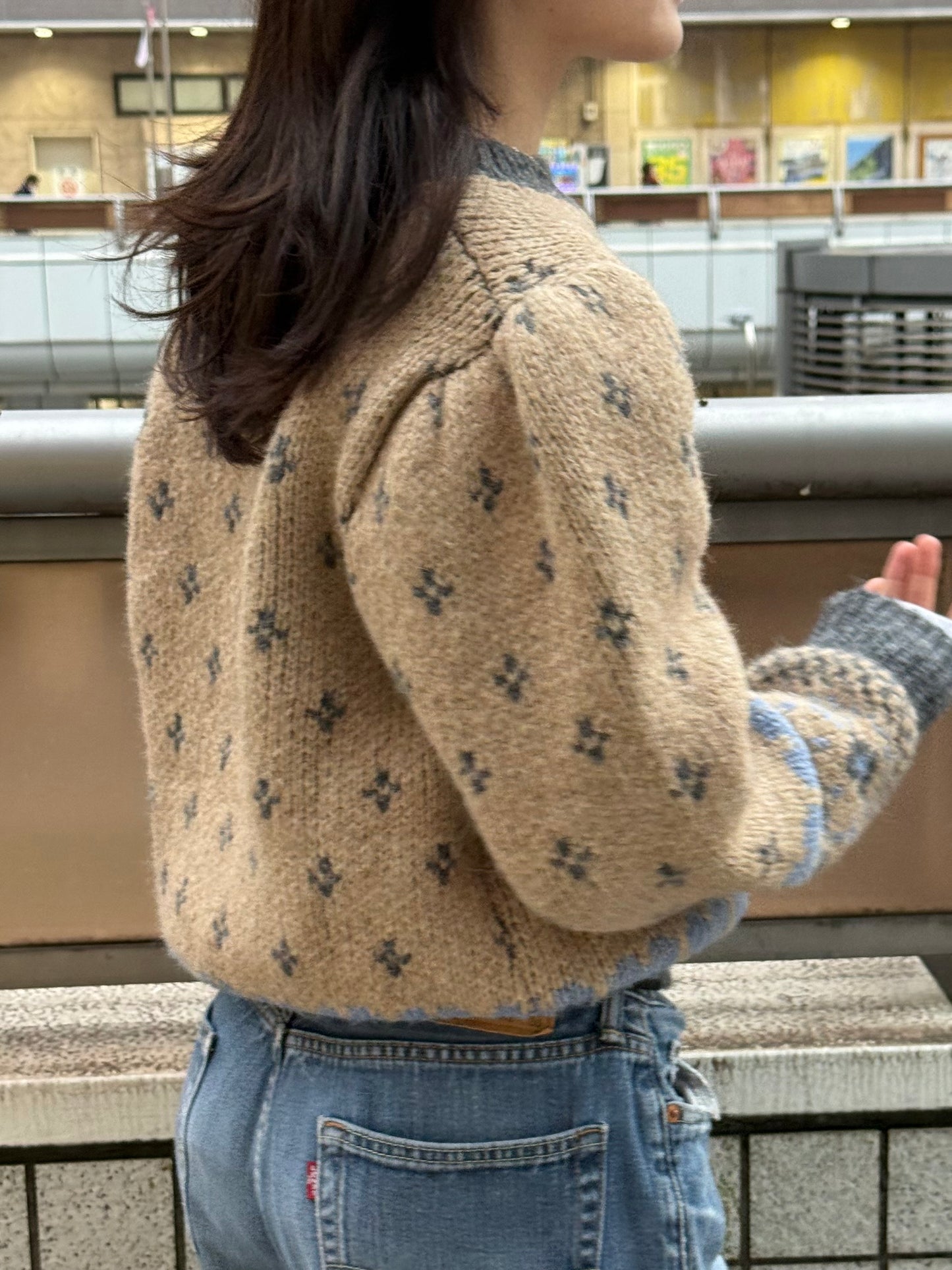 ラウンドネックスクリーンセーター DPA43710