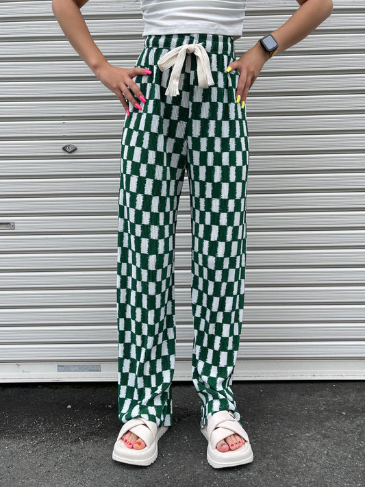 グリーンチェッカーパンツ DPB73044