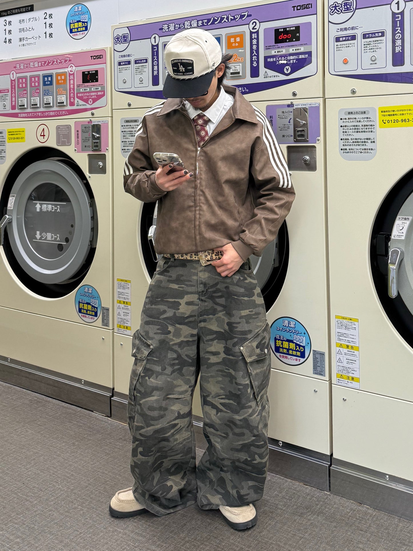 カモフラワイドデニムパンツ DPB90085