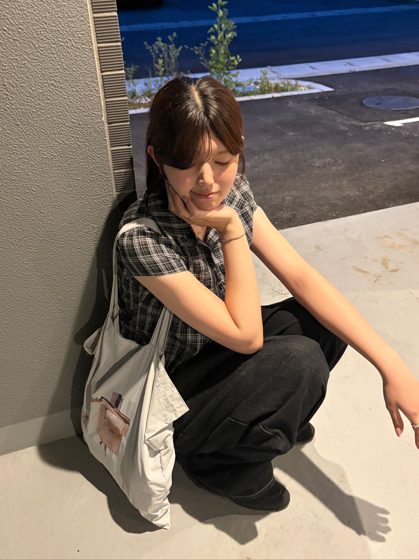 ドローストリングショートチェックシャツ DPC08050