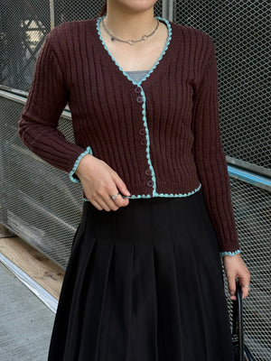 バイカラーニットトップス DPB93014