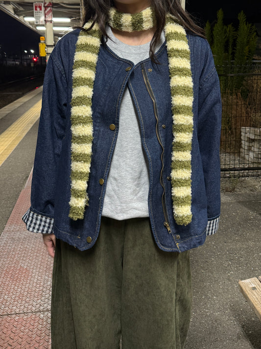 チェックデニムジャケット DPC01009