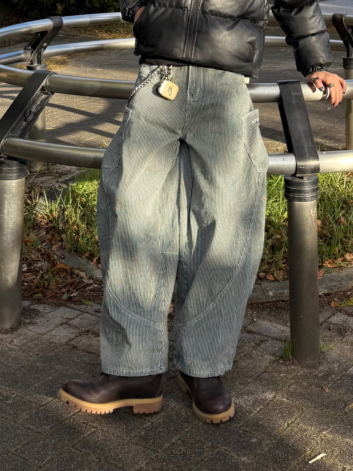 ストライプワイドデニムパンツ DPB90083