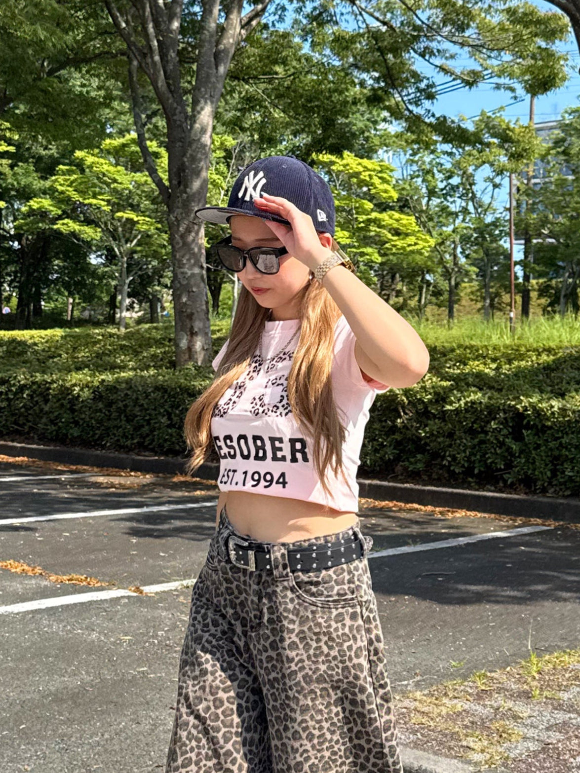 レオパードロゴクロップドTシャツ DPB73427