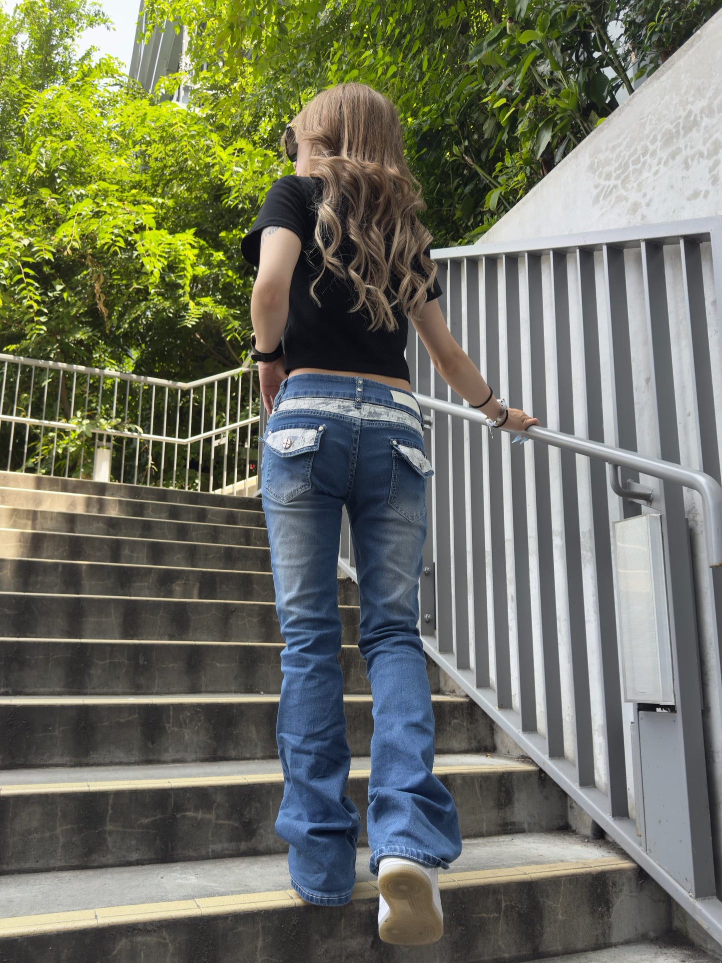 ローライズレースデニムパンツ DPB42396