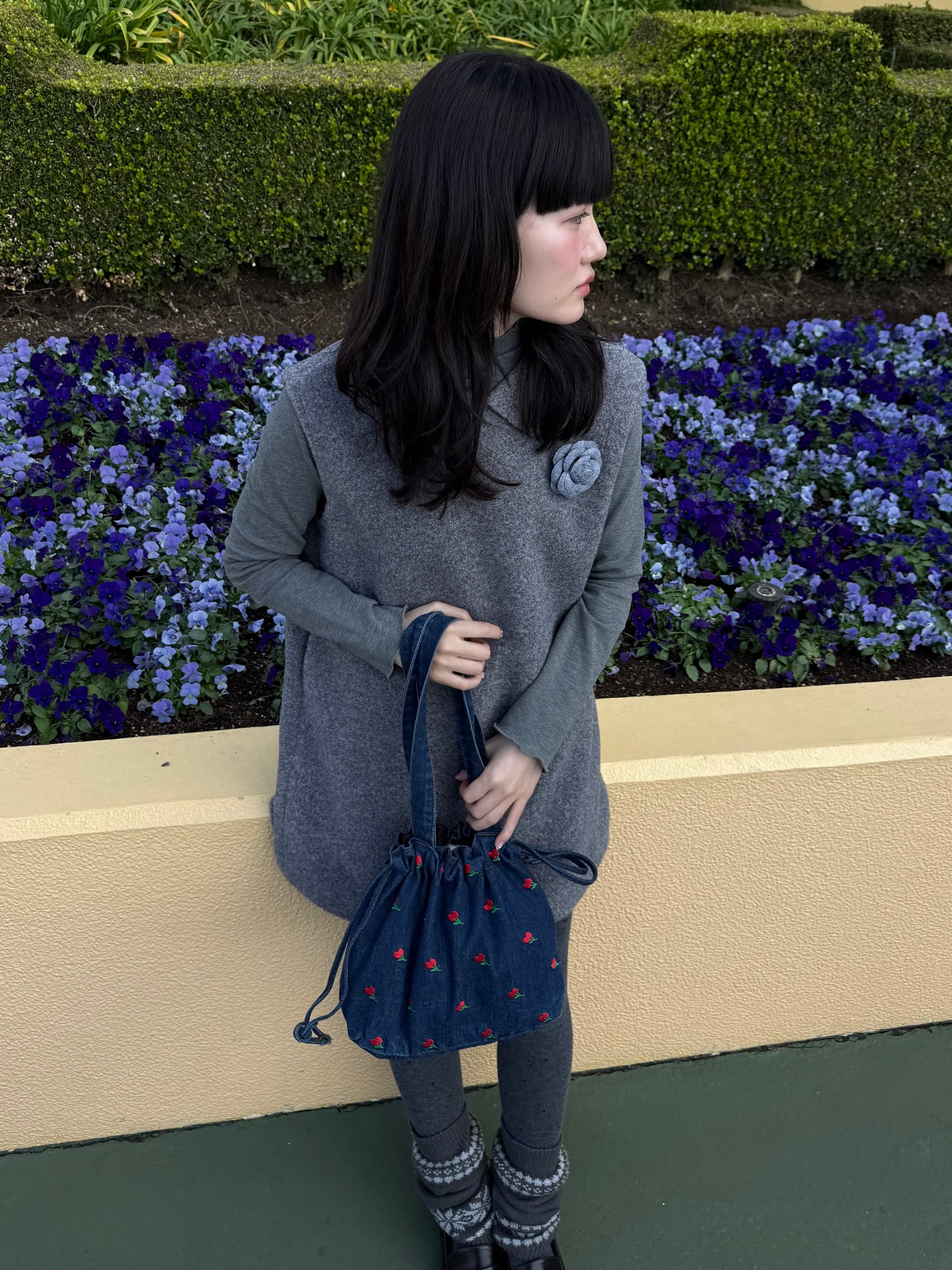 フラワーポイントワンピースセット DPA43726