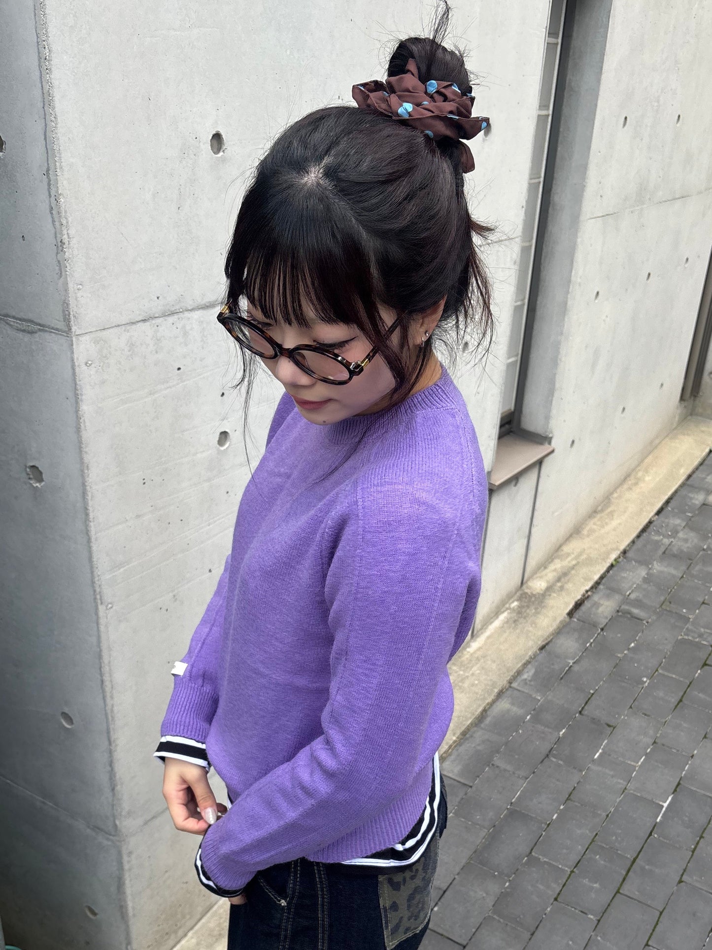 ナチュラルパープルニット DPB89118