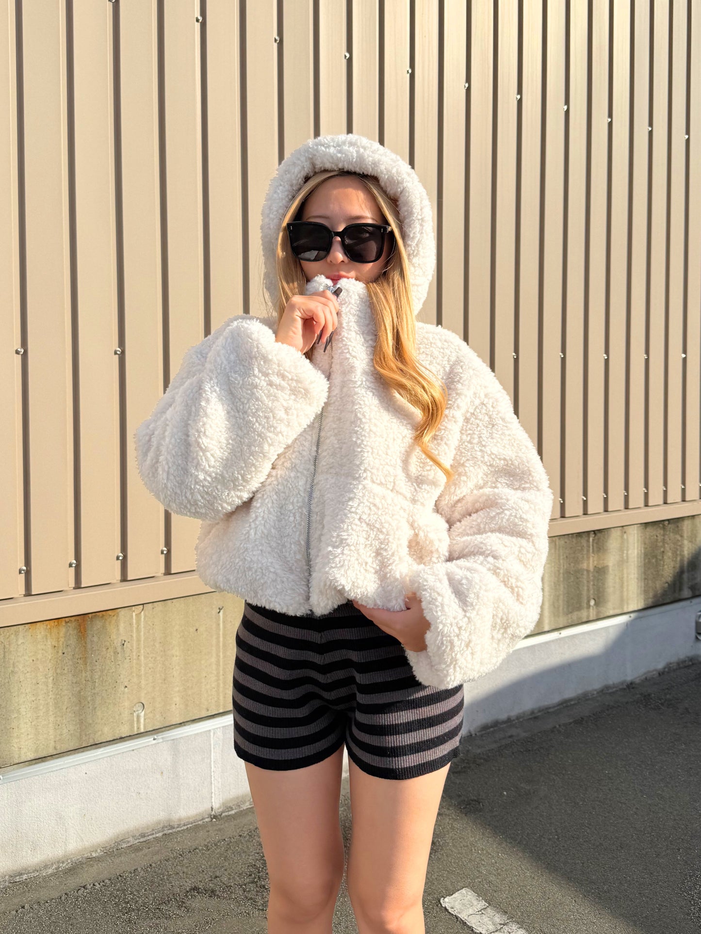 ボーダーニットショートパンツ DPB73537