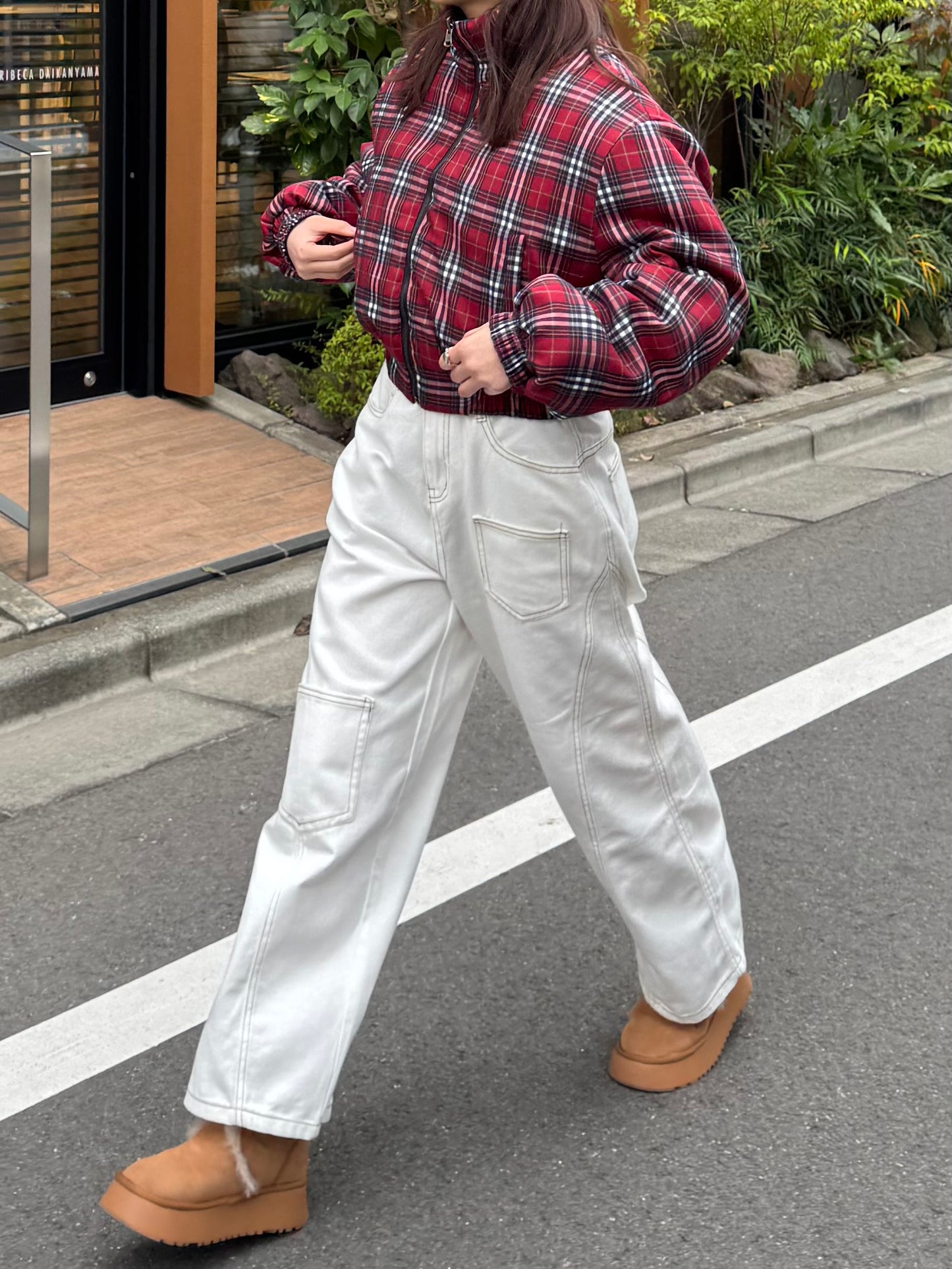 リバーシブルチェックダウンジャケット DPB91054