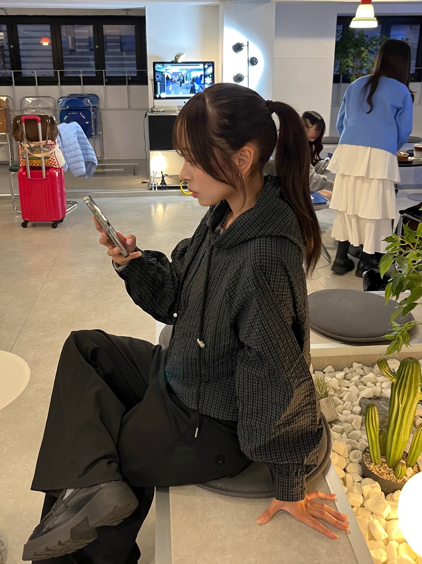 チェックアノラックパーカー DPB94024