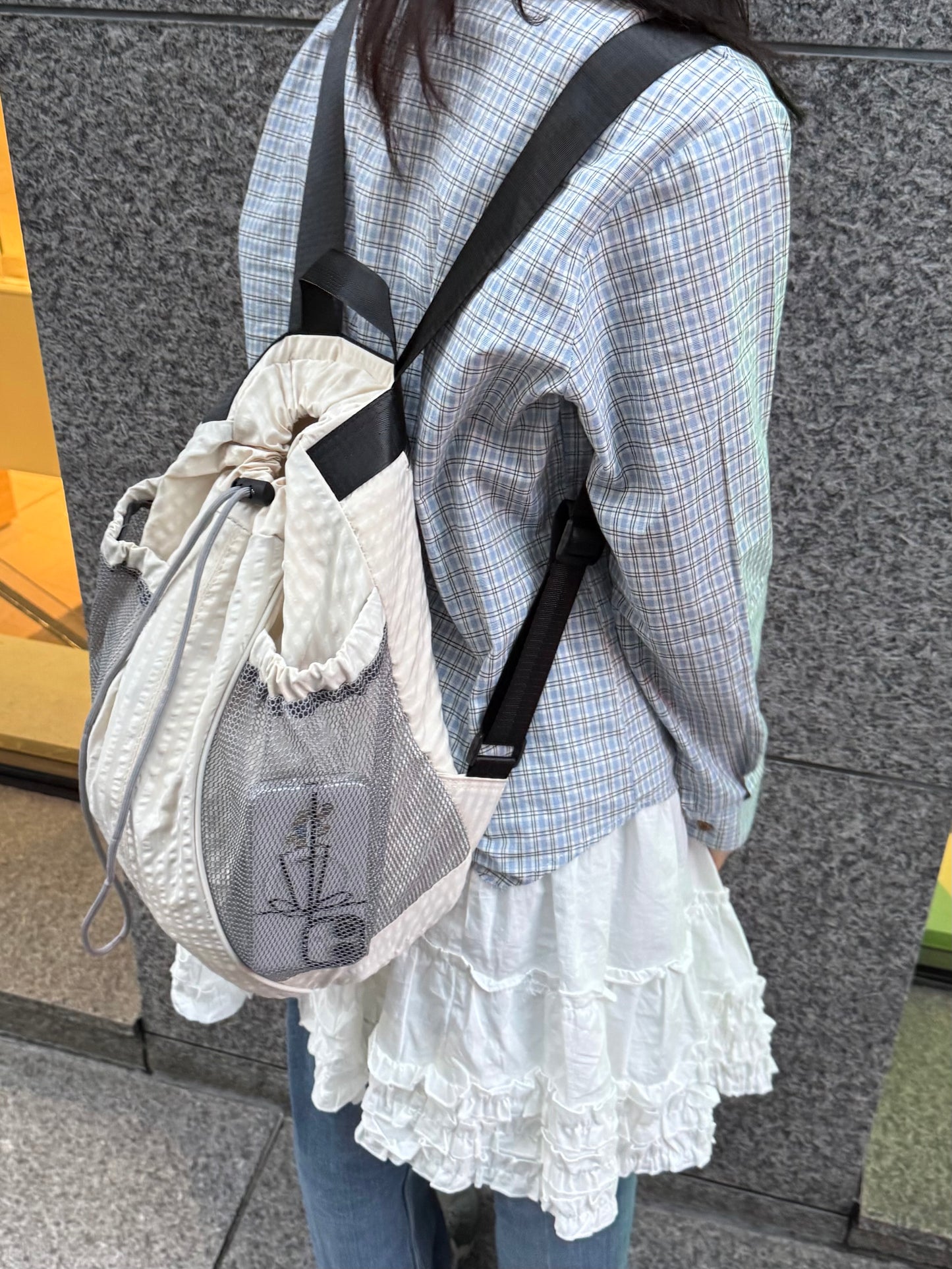 ホワイトメッシュバッグパック DPA43683