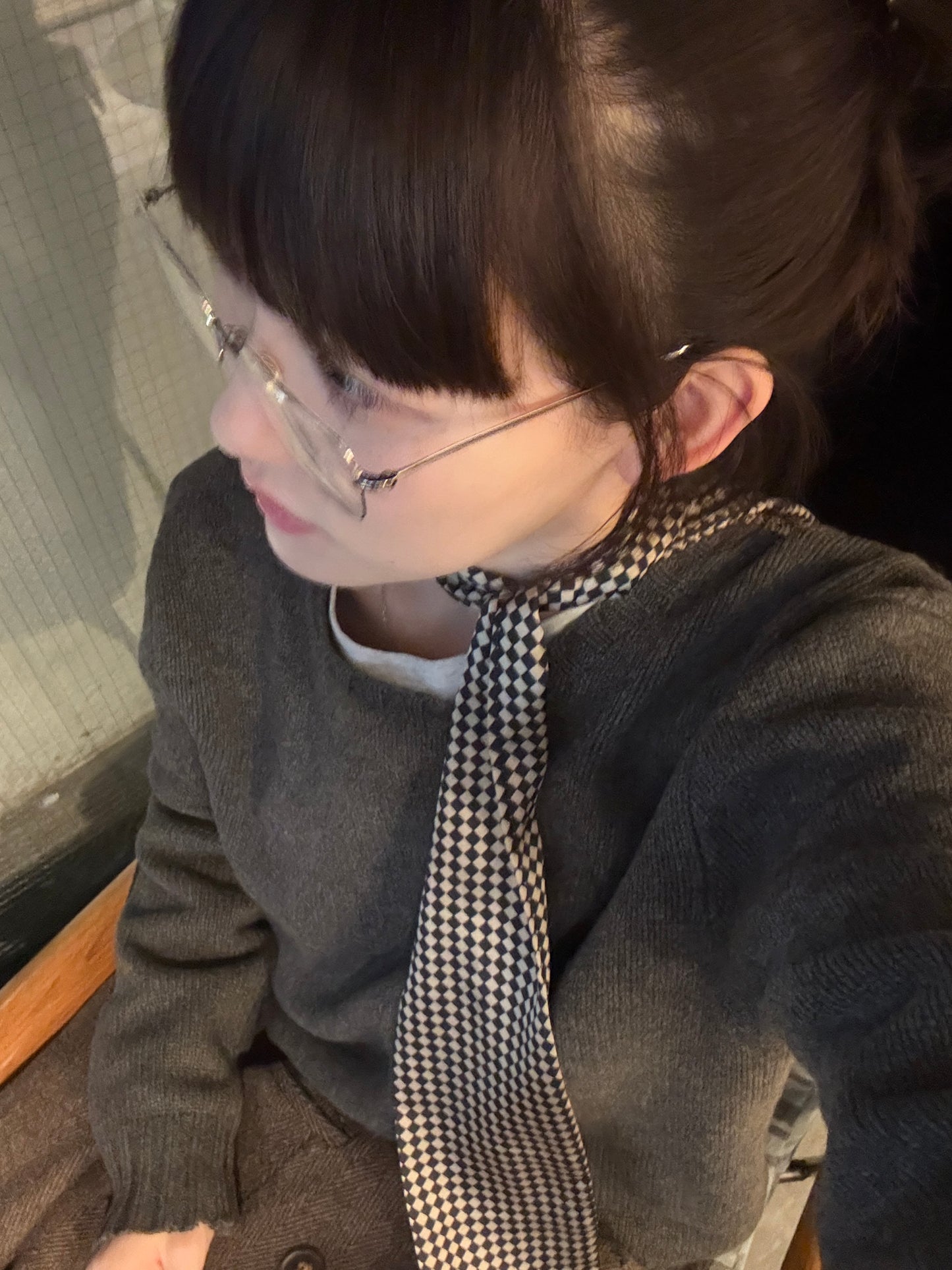 ブロックチェックスカーフ DPA43700