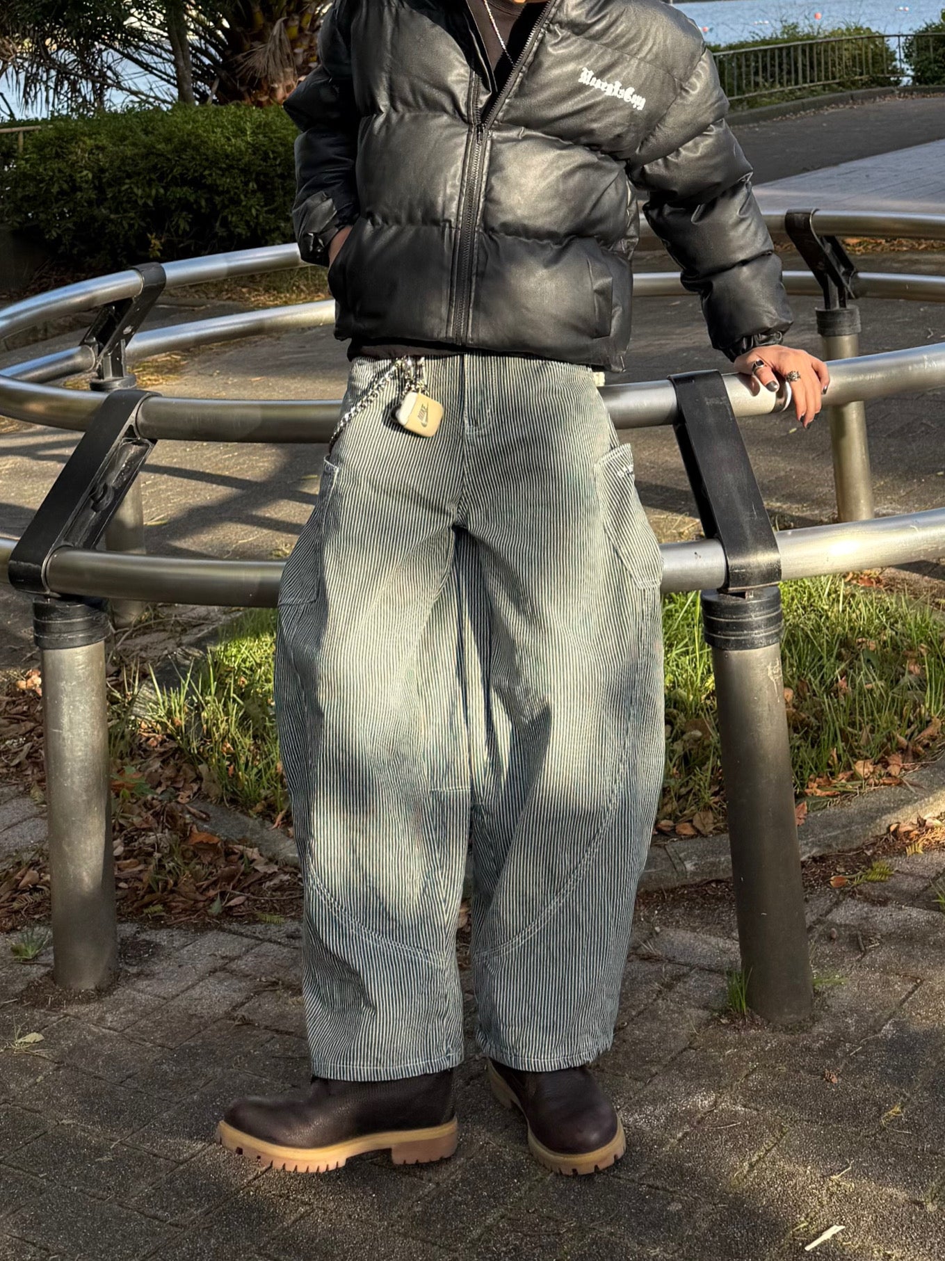 ストライプワイドデニムパンツ DPB90083