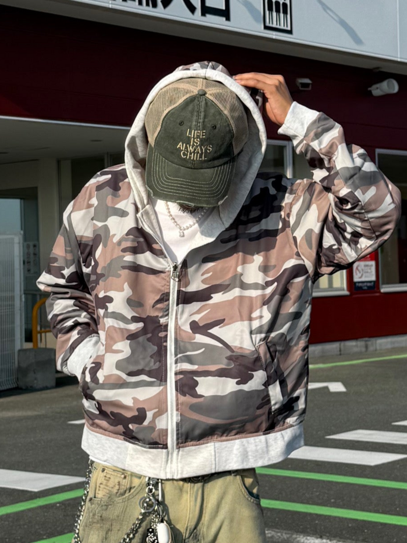 リバーシブルカモフラジップパーカー DPB90058 – CRAMMY リバーシブルカモフラジップパーカー DPB90058 – CRAMMY