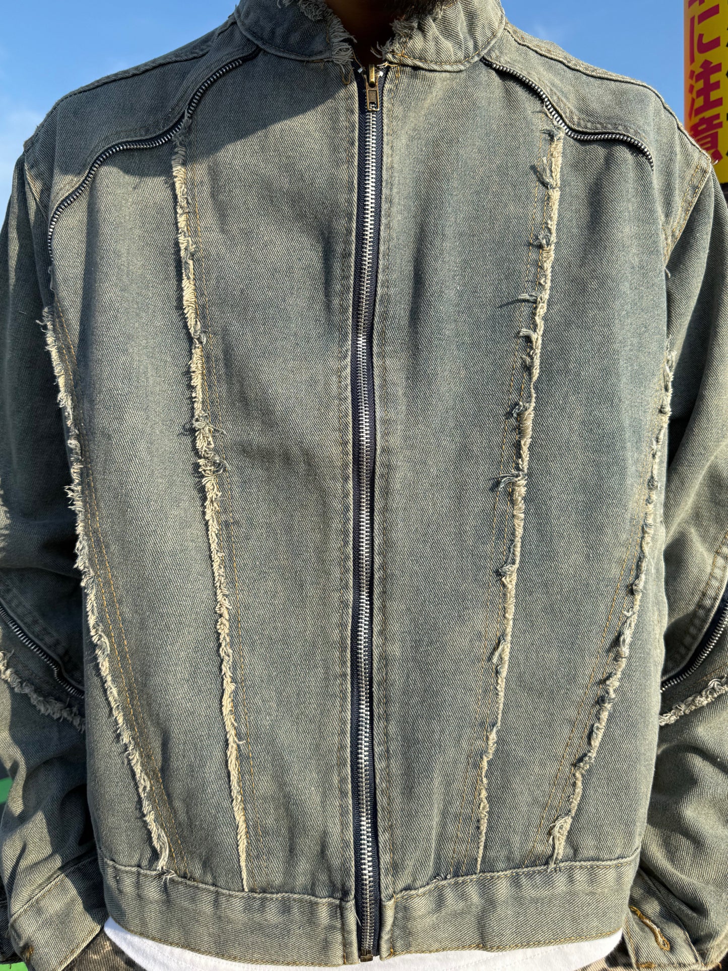 ラインデニムジップパーカー DPB90055