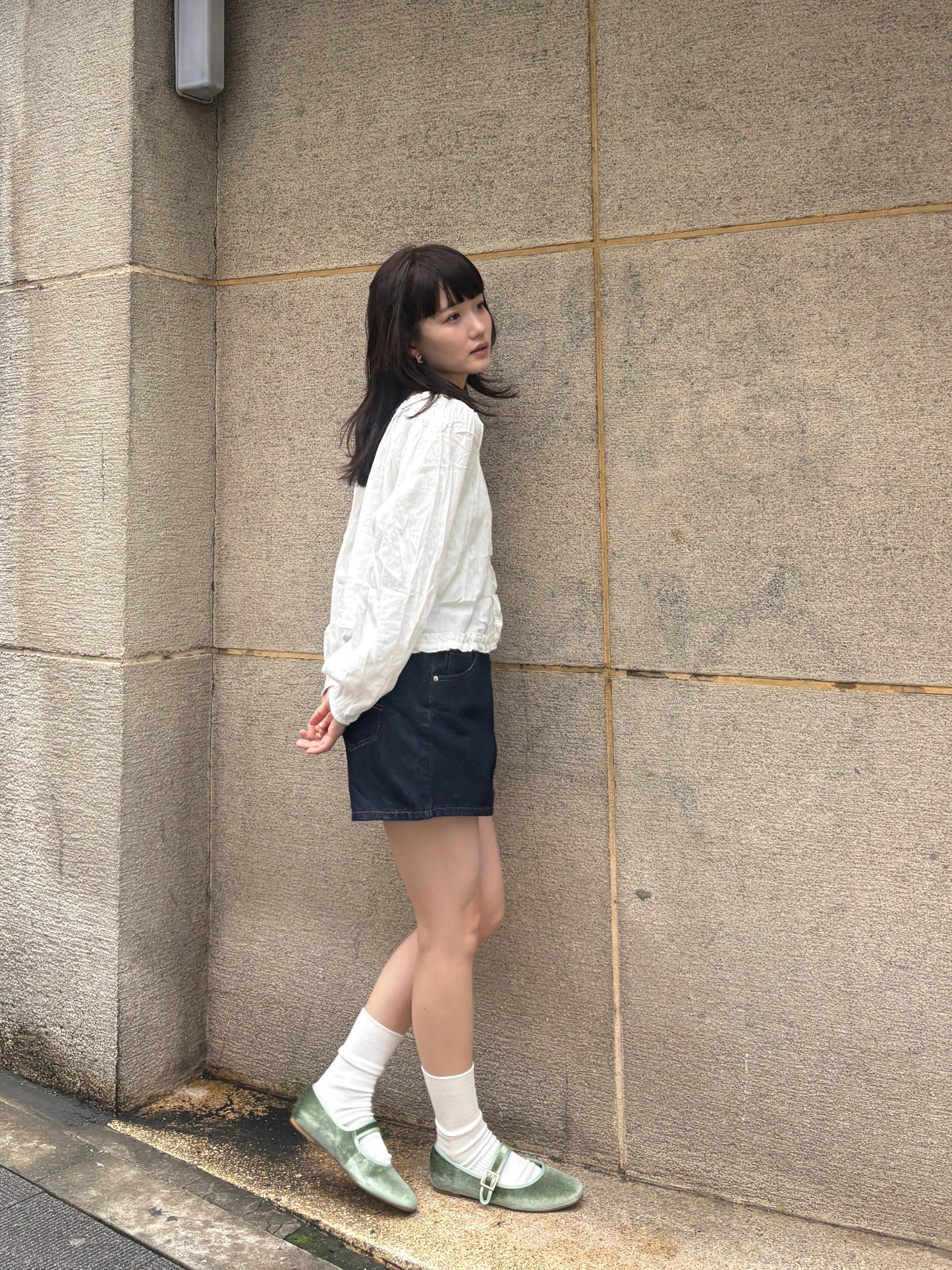 Aラインデニムショートパンツ DPA43805