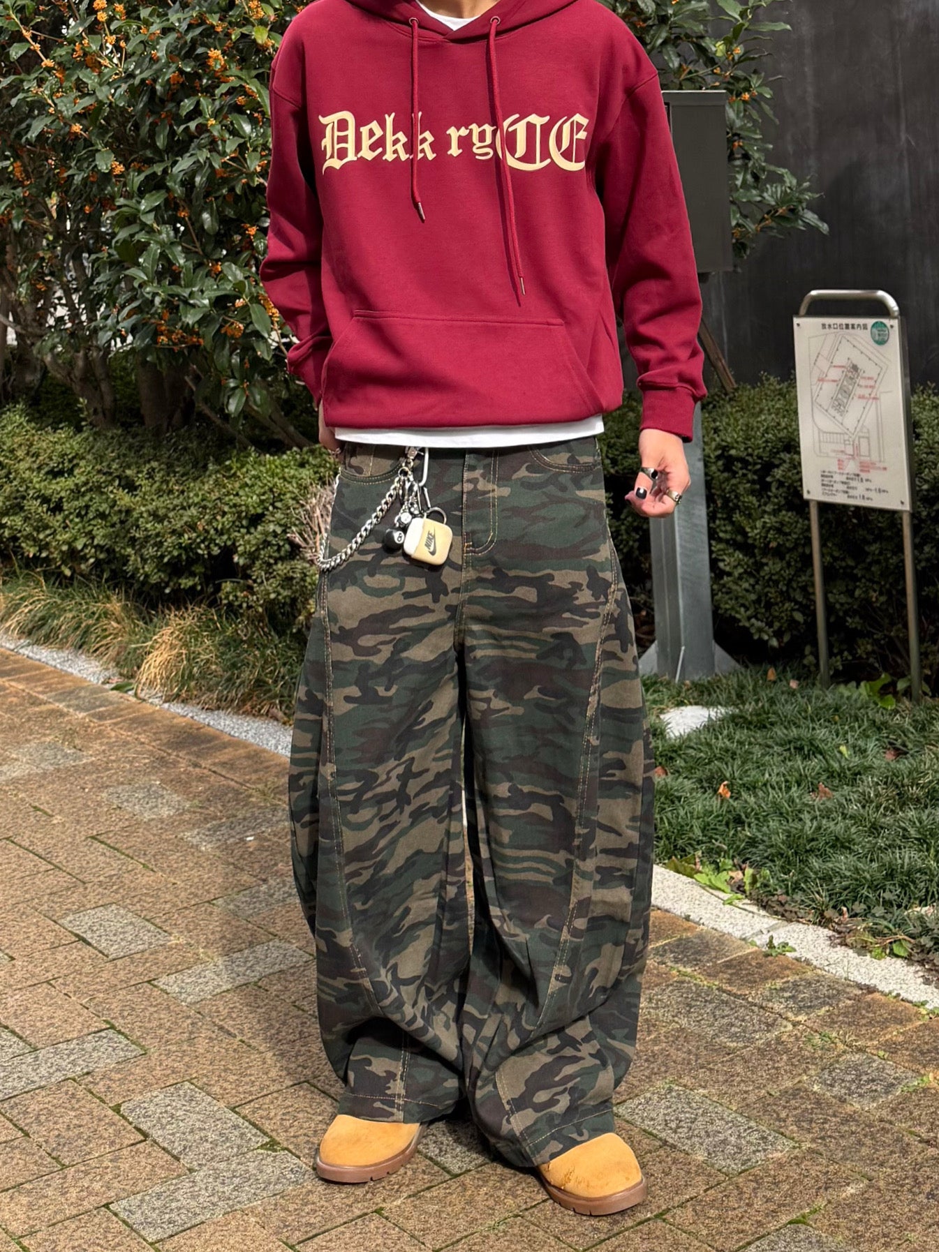 カモフラワイドデニムパンツ DPB90085