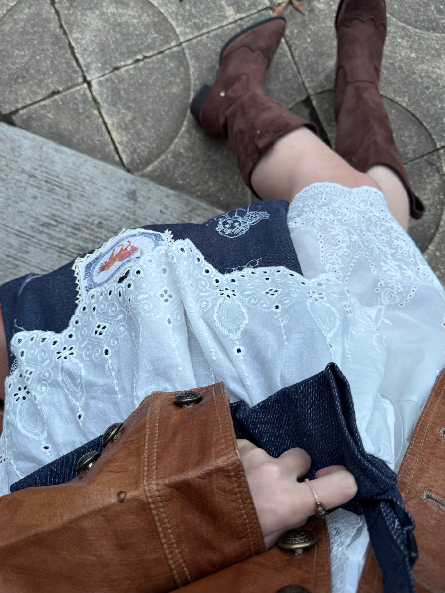 エンジェルレースデニムショルダーバッグ DPC03028