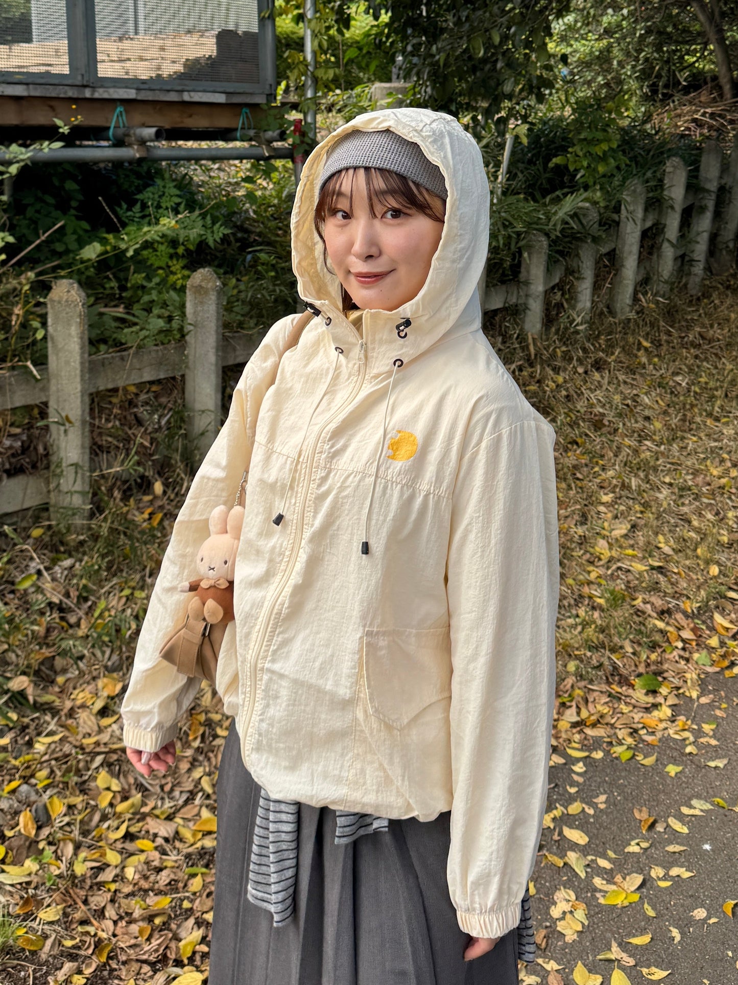 フードドロストワンポイントナイロンジャケット DPB78219