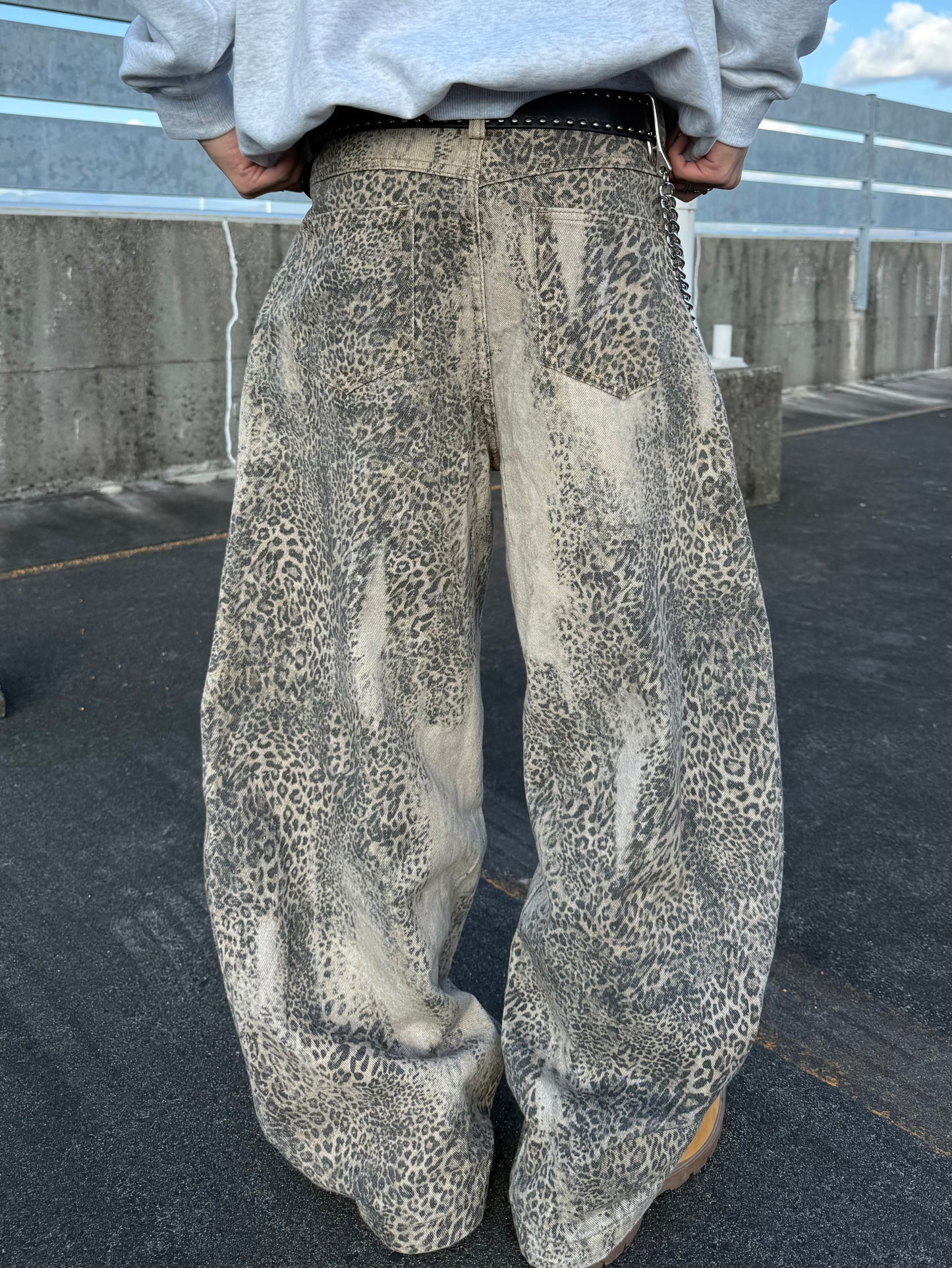 ダメージレオパードデニムパンツ DPB73528