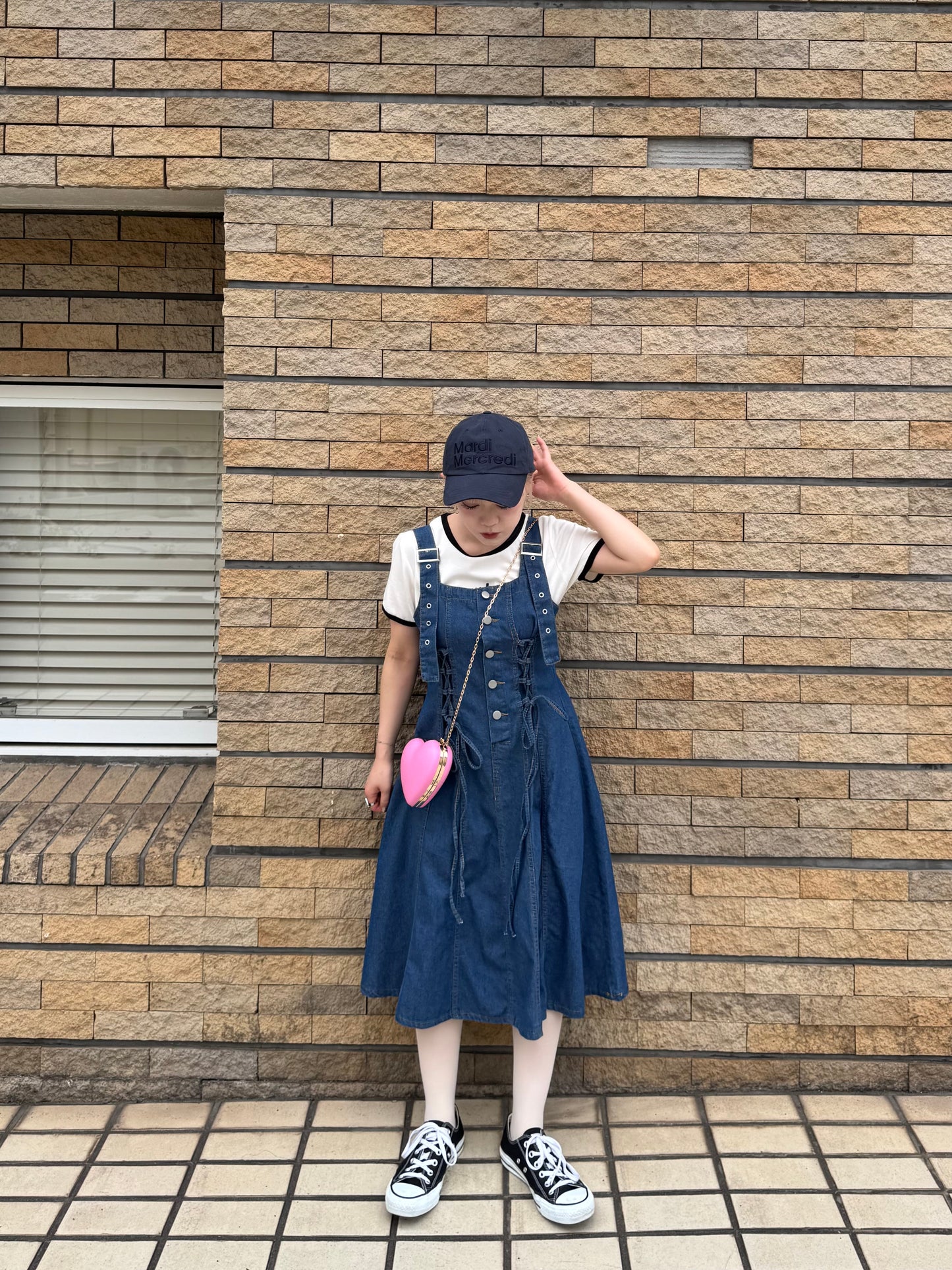 リボンデニムワンピース DPB76139