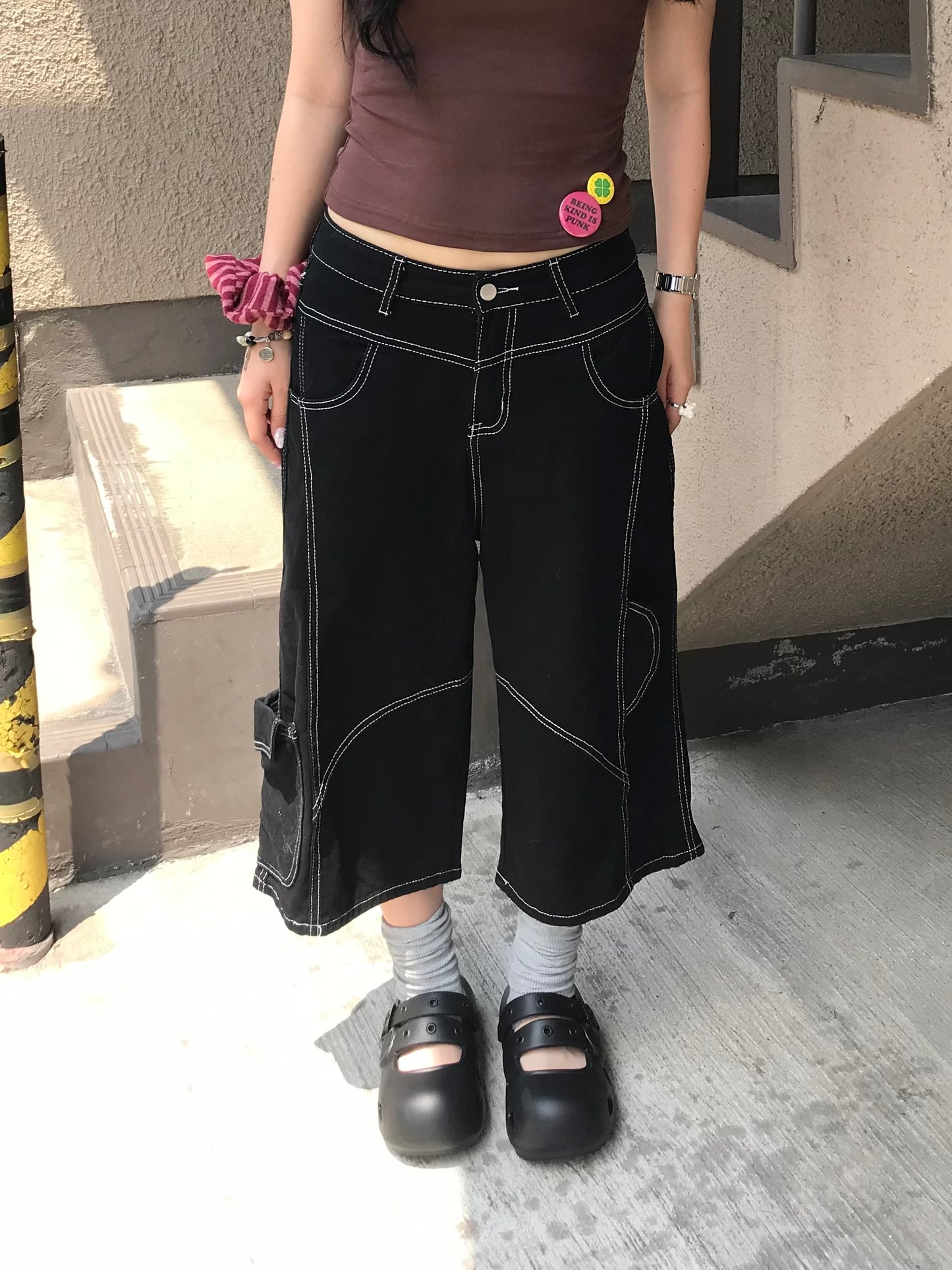 ブラックステッチハーフパンツ DPB89294