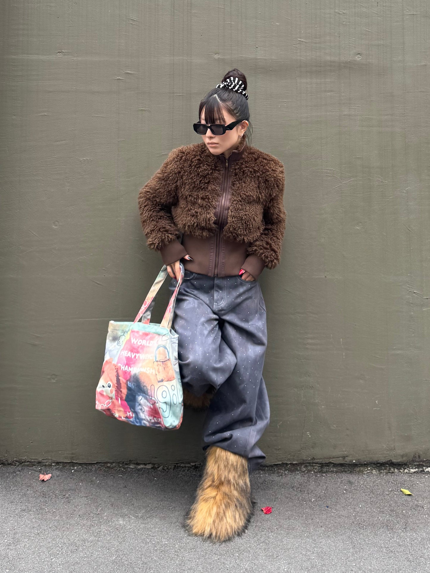 ワイドラメデニムパンツ DPB86173