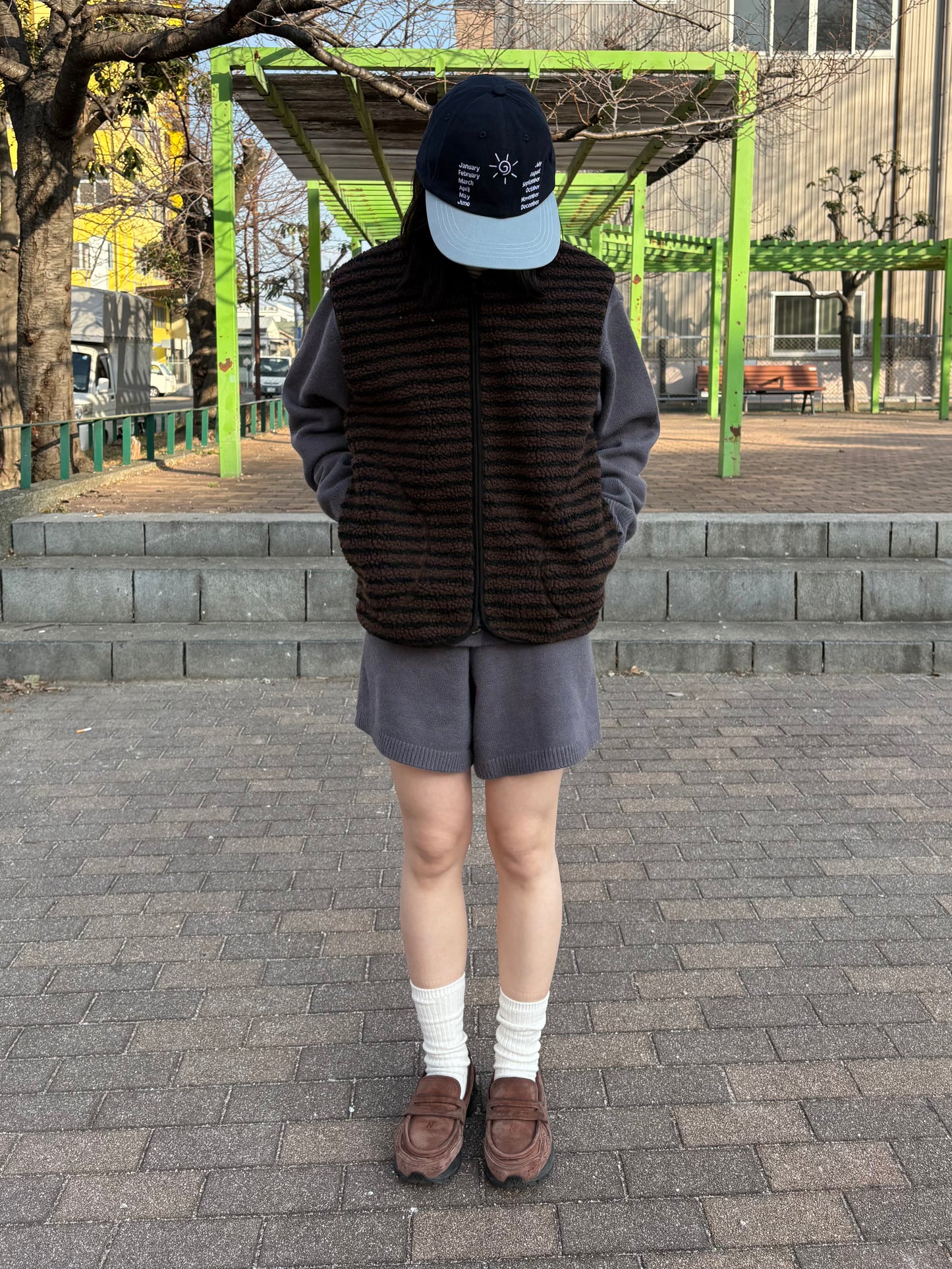 ノースリーブボーダーボアフリース DPB99072