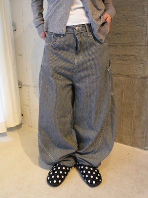 ストライプワイドデニムパンツ DPB85100
