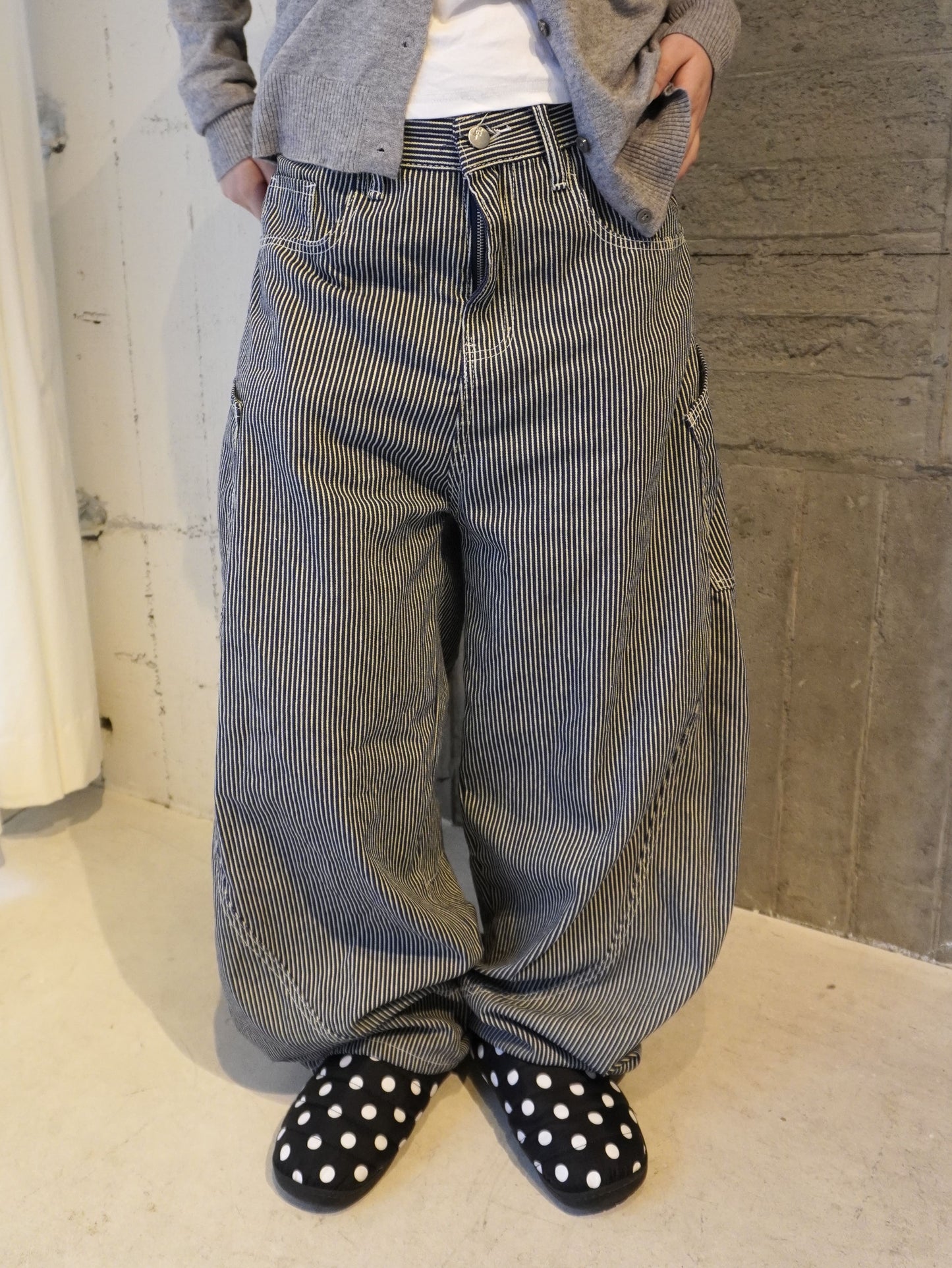 ストライプワイドデニムパンツ DPB85100