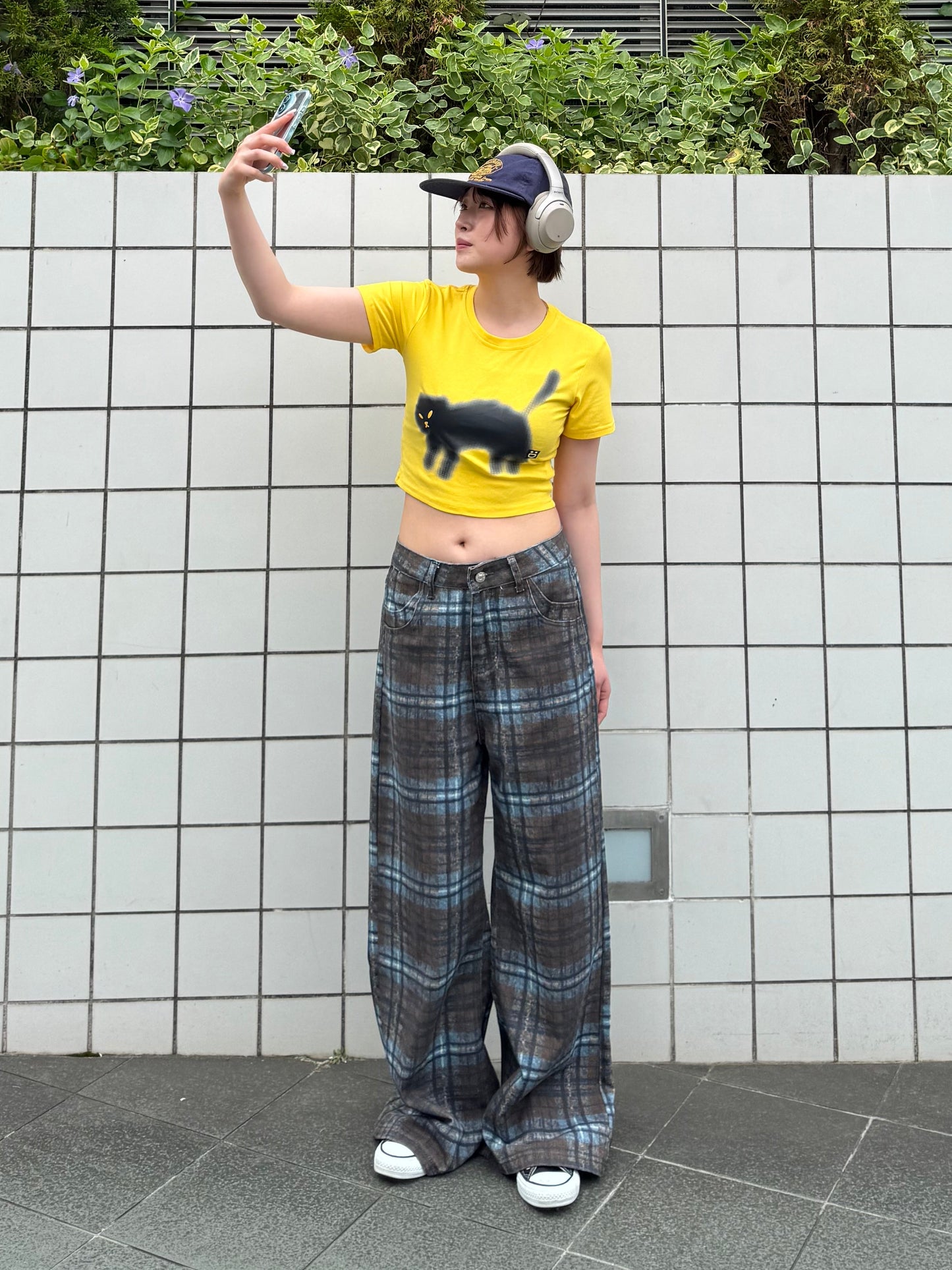 チェックデニムパンツ DPB91119