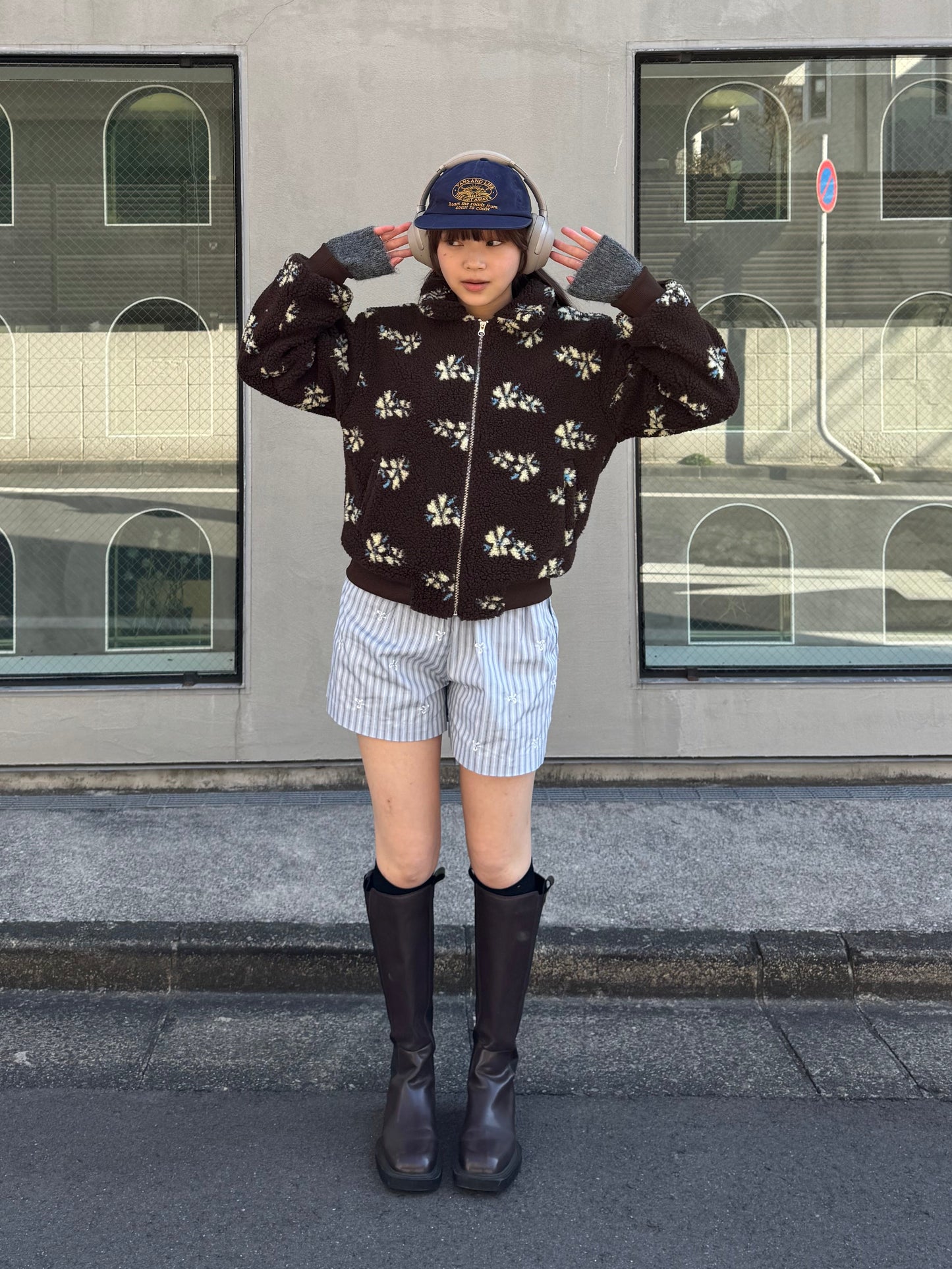 フラワーボアジャケット DPB91068