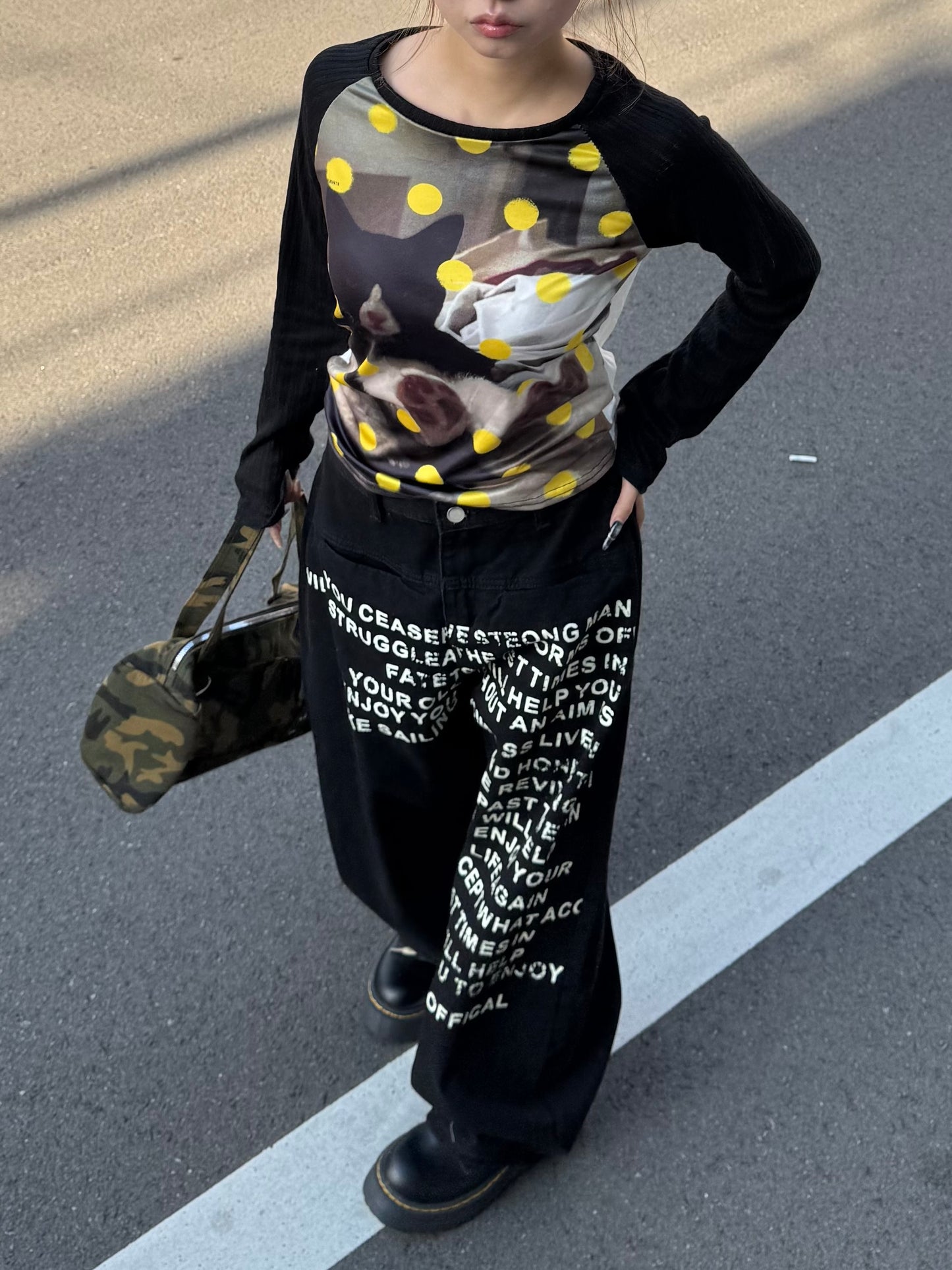 ドットキャットタイトトップス DPB86195