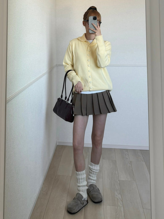 イエローボタンニットカーディガン DPB88191