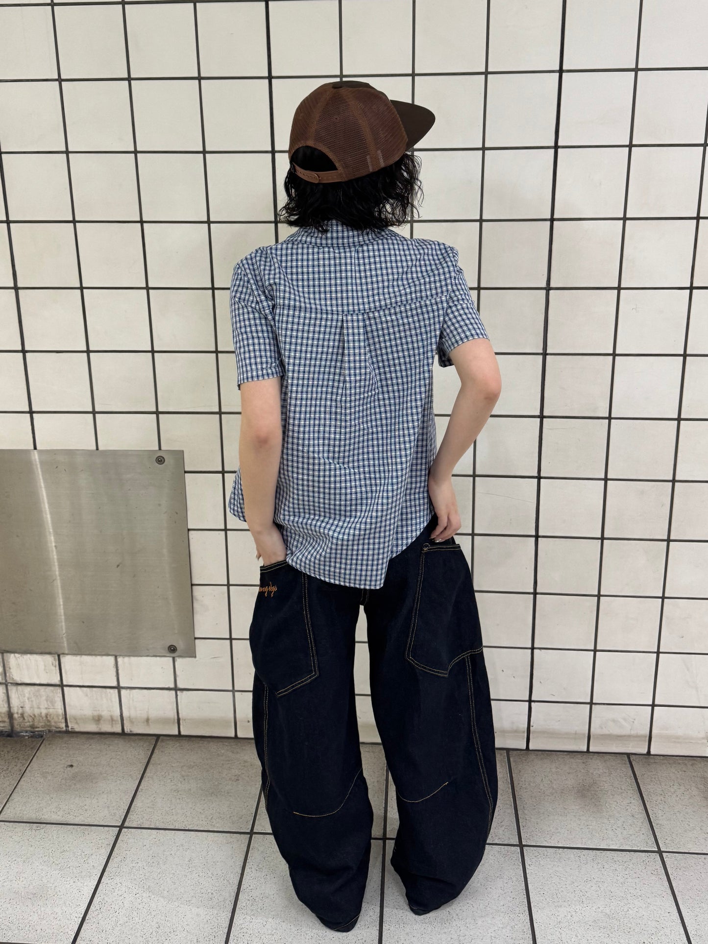 ネイビーチェックシャツ DPB85213