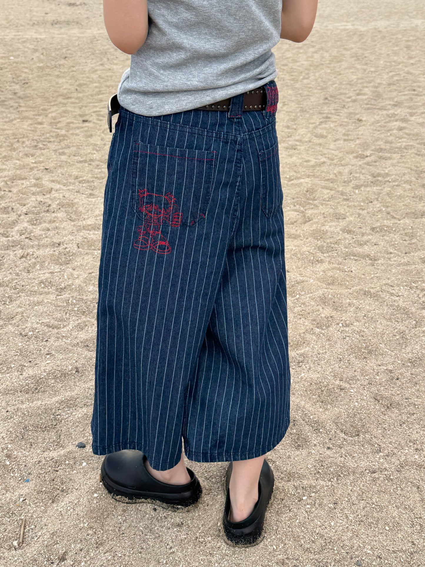 ストライプハーフデニムパンツ DPB85277