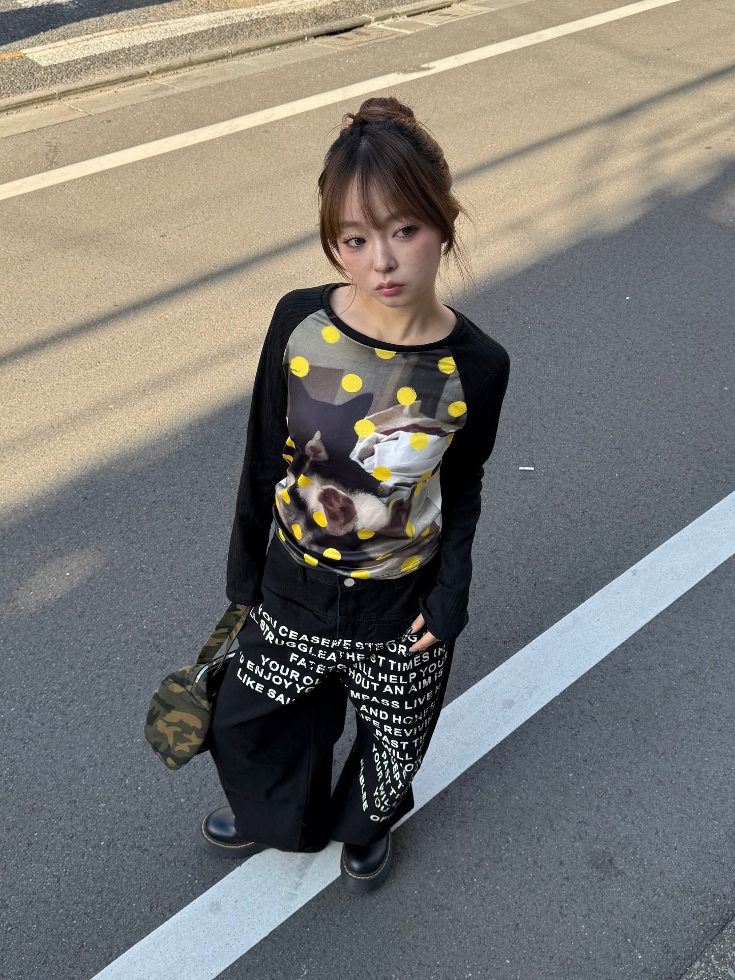 レタリングロゴワイドパンツ DPB86186