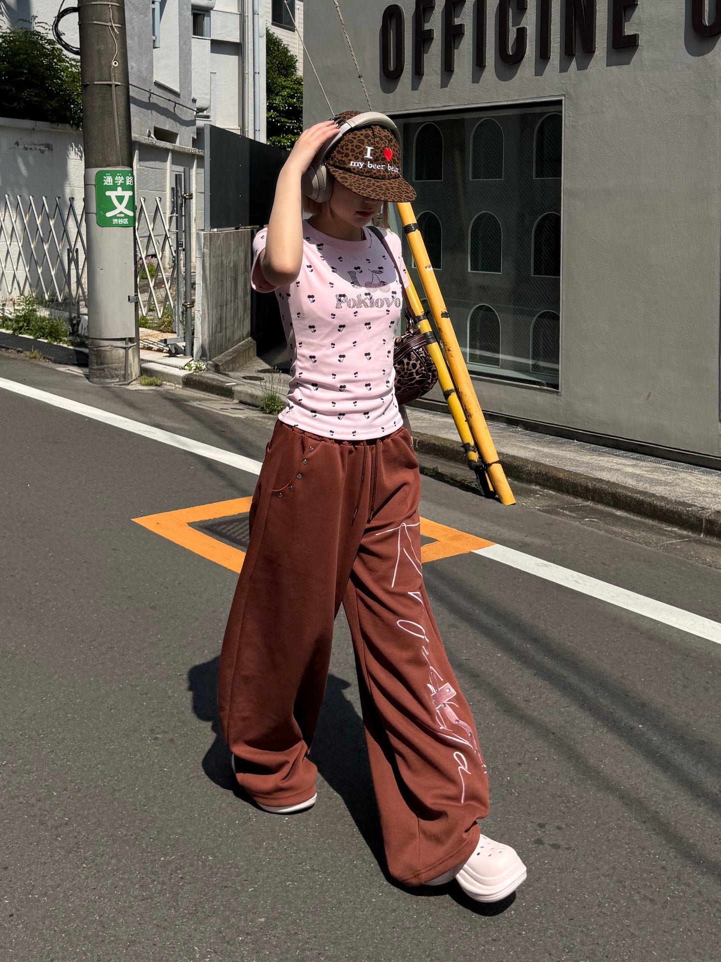 バイカラークロスロゴスウェットパンツ DPB86246