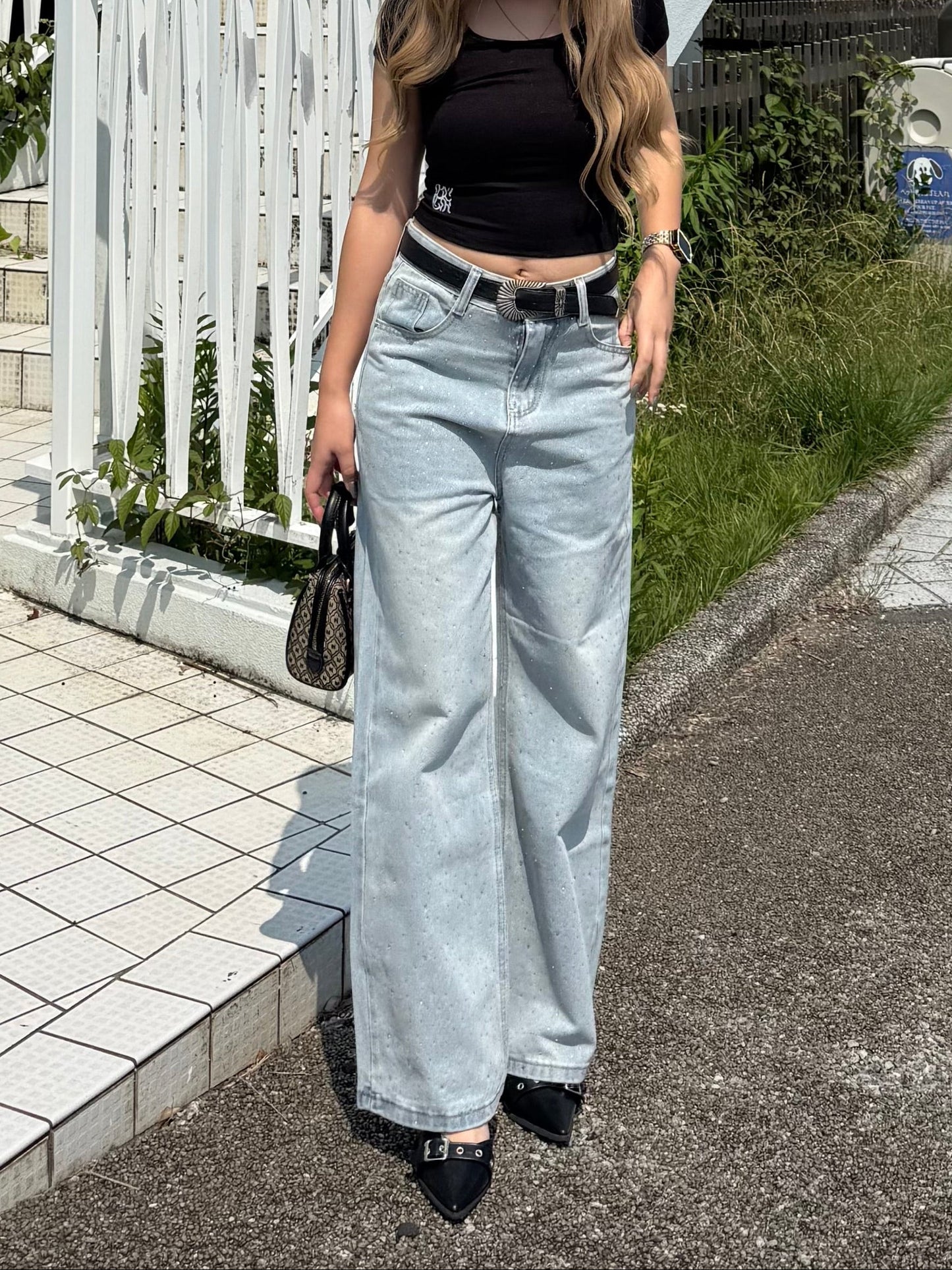 ラメデニムパンツ DPB73643