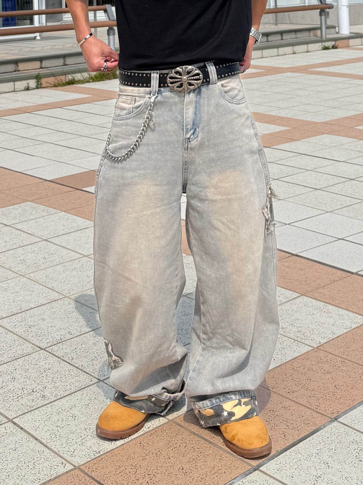 バックポイントカモフラデニムパンツ DPB90212