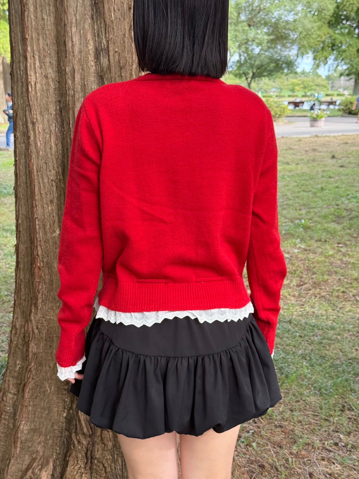 フリル付きカーディガン DPB93019