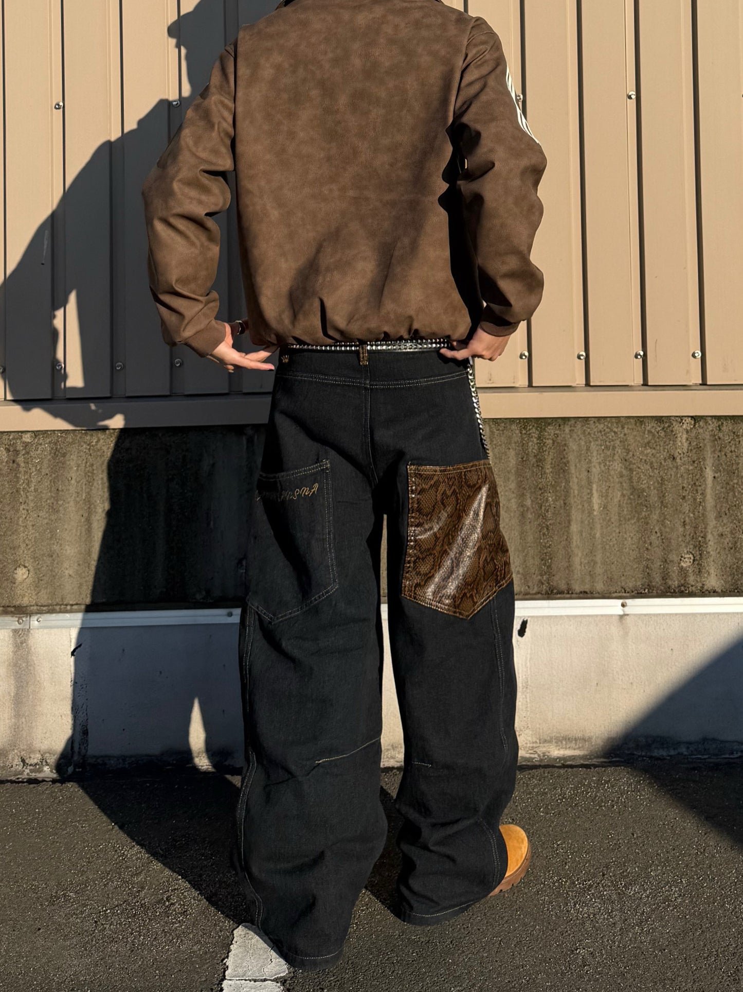 ポケットレオパードデニムパンツ DPB90059