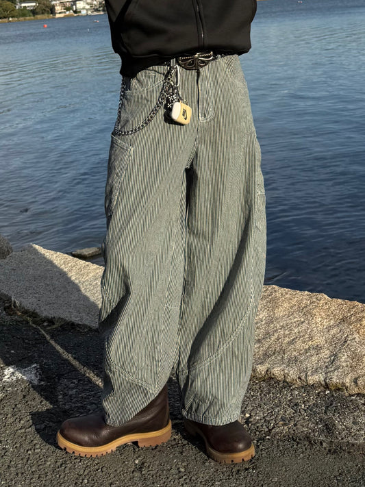 ストライプワイドデニムパンツ DPB90083