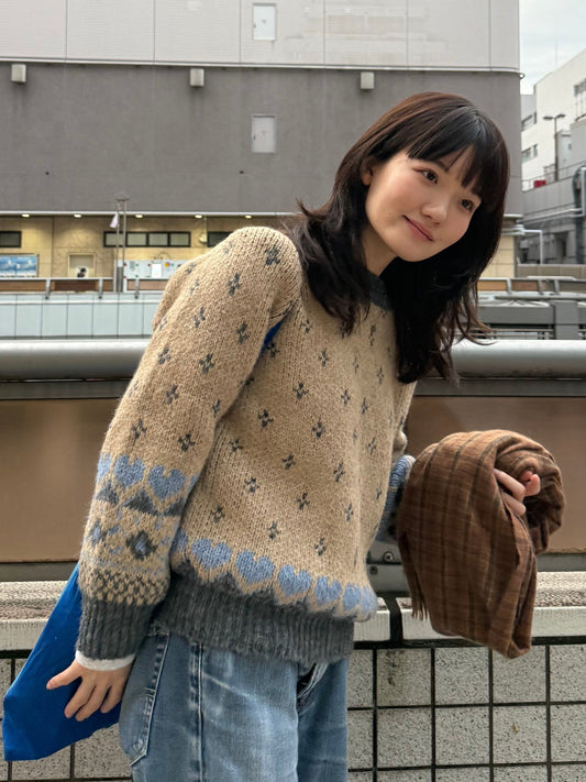 ラウンドネックスクリーンセーター DPA43710