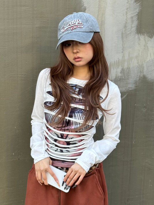 フロントカットアウトTシャツ DPB86198