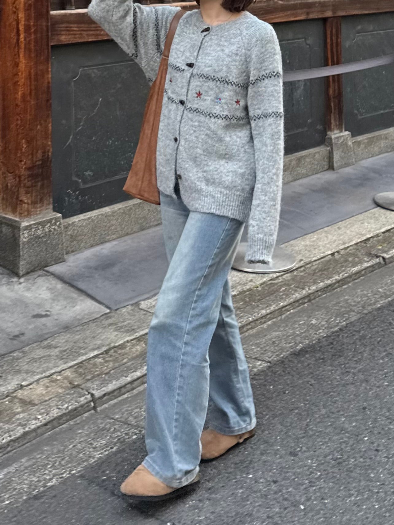 ウォッシュワイドストレートデニムパンツ DPC03024