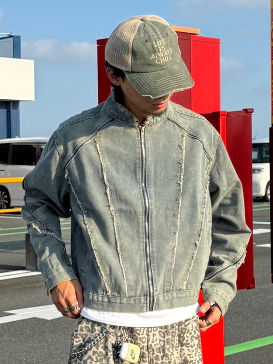 ラインデニムジップパーカー DPB90055