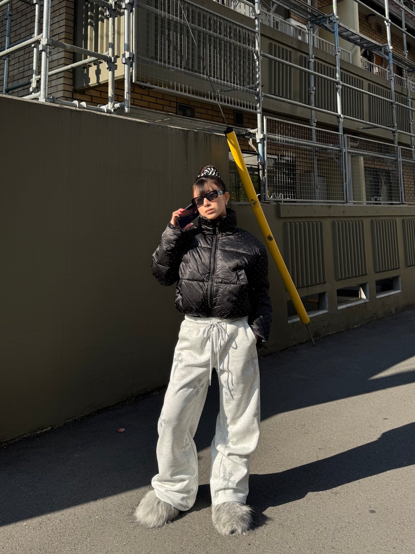 ラメショートダウンジャケット DPB86154