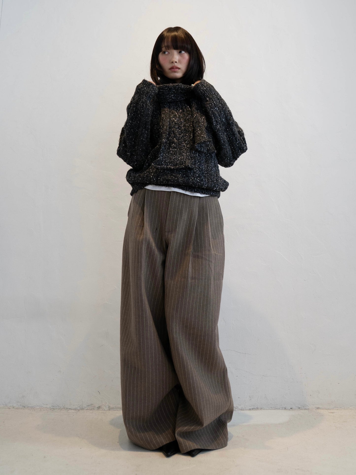 ウエストタックストライプパンツ DPC02007